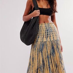 FP One Ravenna Printed Convertible Maxi Skirt- tie dye